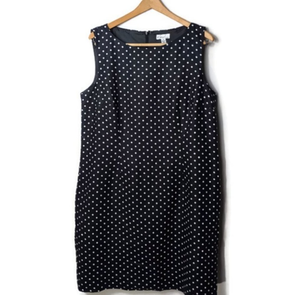 KIM ROGERS LINEN POLKA DOT DRESS 14